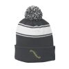 Stripe Pom Pom Beanie Thumbnail