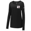 Ladies Core Cotton Long Sleeve Scoop Neck Tee Thumbnail