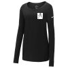 Ladies Core Cotton Long Sleeve Scoop Neck Tee Thumbnail