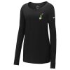 Ladies Core Cotton Long Sleeve Scoop Neck Tee Thumbnail