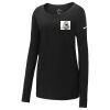 Ladies Core Cotton Long Sleeve Scoop Neck Tee Thumbnail
