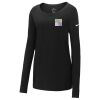 Ladies Core Cotton Long Sleeve Scoop Neck Tee Thumbnail