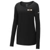 Ladies Core Cotton Long Sleeve Scoop Neck Tee Thumbnail