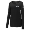 Ladies Core Cotton Long Sleeve Scoop Neck Tee Thumbnail