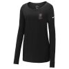 Ladies Core Cotton Long Sleeve Scoop Neck Tee Thumbnail