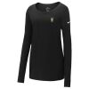 Ladies Core Cotton Long Sleeve Scoop Neck Tee Thumbnail