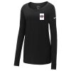 Ladies Core Cotton Long Sleeve Scoop Neck Tee Thumbnail