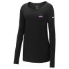 Ladies Core Cotton Long Sleeve Scoop Neck Tee Thumbnail