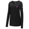 Ladies Core Cotton Long Sleeve Scoop Neck Tee Thumbnail
