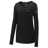 Ladies Core Cotton Long Sleeve Scoop Neck Tee Thumbnail